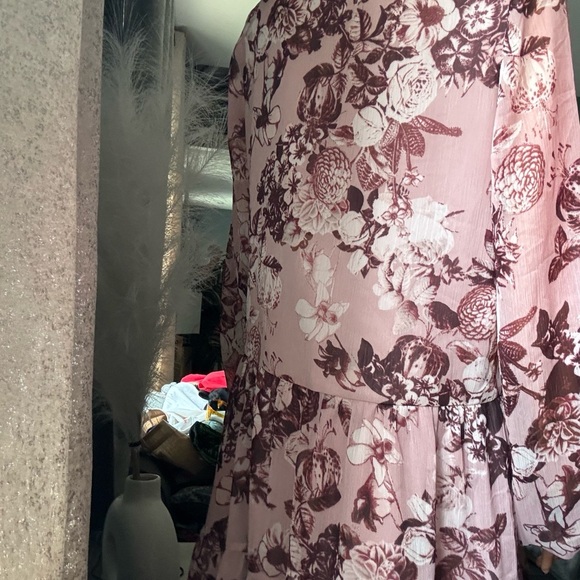 Express Blush Floral Dress - Picture 4 of 8